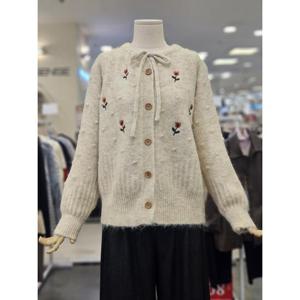 오조크 세이브존01 퐁퐁 플라워자수 긴팔가디건 FOTWCGK539P