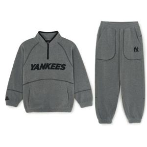 MLB 키즈 아웃도어 베이직 폴라플리스 맨투맨세트(7AS2B0356-50MGD)