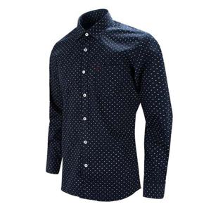 슬림)레드라인 포켓 네이비 셔츠_SV7112