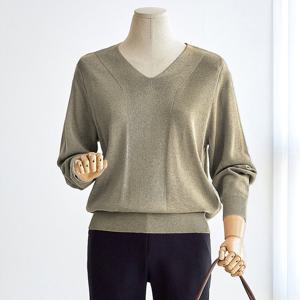 [커스텀에이블] 글리터 브이넥 니트_T2511KN663D