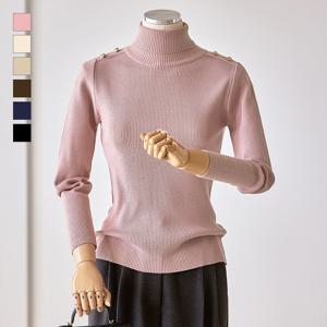 [커스텀에이블] 골드버튼 골지 폴라니트_T2511KN156D