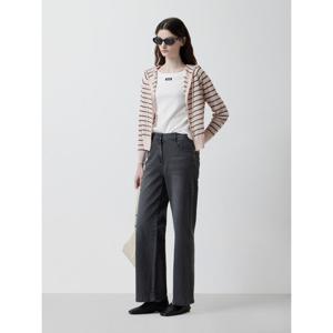 [쥬크]스트라이프 후드 니트 가디건 Z253KSL007