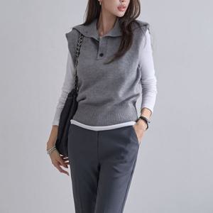 [나크21] 투웨이 하이넥 포근 니트베스트 NK53-TH-30