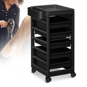 CART-501(검정) 미용실카트 이동식 트롤리 이동수납장 손수레 서빙카 핸드카 카트 핸드카트 미용실카트 미용웨건 선반카트 수납카트 미용트롤리
