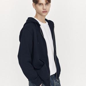 [지오다노] 무지 기모 후드 집업 남자 겨울 기모 후드 집업 592402