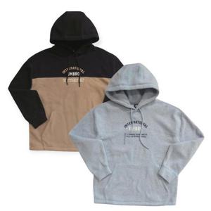 [엄브로] 2025 UQ423CHDN1/플러스플리스 레터링 후드티/BBD0(블루),BLK0(블랙)