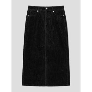 (125Y27APB5) [에잇세컨즈] 벨벳터치 롱스커트  블랙