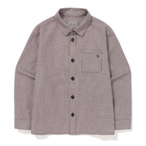 [빈]브라운 체크 블라우스 셔츠 BZ63BL01BN