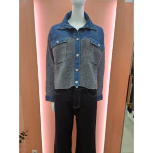 [수스]니트배색 데님자켓 S254NJKA60_US