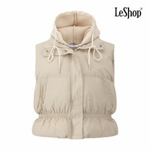 [르샵] 니트 후드 탈부착 밴딩 패딩 베스트 (BPAVT009A)