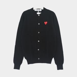 꼼데가르송 플레이 하트패치로고 울 여성 가디건 AX N007 051 1