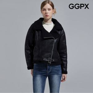 [GGPX] 더블 카라 비건 무스탕 지퍼 자켓 (GPAJK026F)