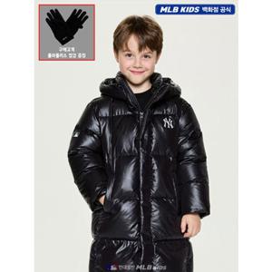 [MLB키즈US] (7ADJB1556-50BKS) [플리스장갑증정] 에어 데일리 글로시 롱 구스다운 아동패딩 키즈패딩