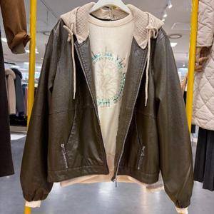 L254BUA06KHFS HC42 피팅후드레더쟈켓 L254BUA06KHFS