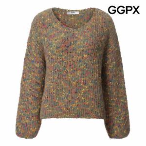 [GGPX] 레인보우 V넥 팝콘 니트 (GPAKP027B)