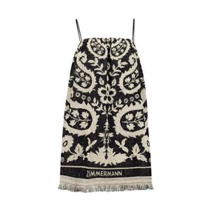 25FW Zimmermann RHIANNON TERRY 미니 드레스 4004DSS251BLCR TP565439969