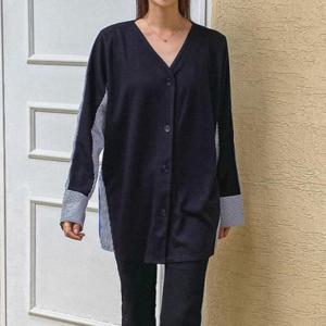 빅사이즈 502 브이셔츠배색니트가디건 DBSO661