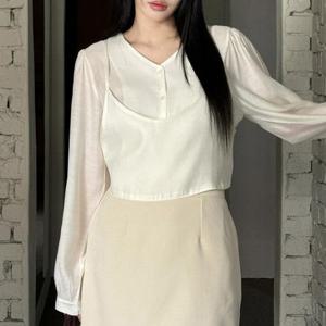 빅사이즈 503 오피스나시셋업블라우스 DLTU029