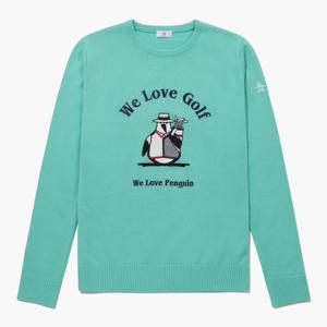 [먼싱웨어]여성 70주년 라운드 스웨터 에메랄드 MQ412LSWN1