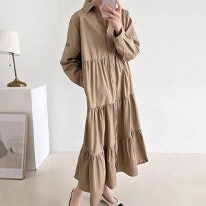 빅사이즈 510 감성룩주름캉캉원피스 DARV537