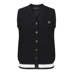 [세인트앤드류스]여성 체크 조직감 배색라인 니트 베스트 821E1SWA81