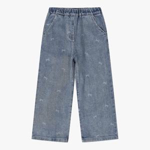 [로엠걸즈(아동)]약기모 리본 와이드 데님 RGTJ25T10