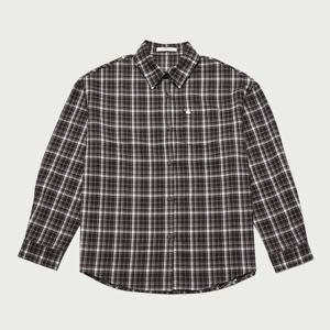 여성 오버핏 체크 롱 셔츠_100(10540-120-806-25)