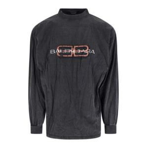 발렌시아가 탑 850404TTVD61041 Black