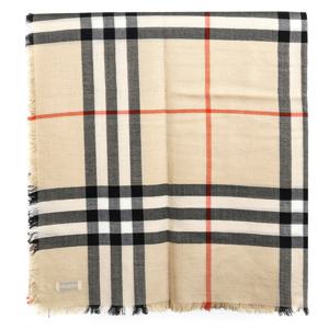 버버리 체크 울 스카프 200 샌드 8085069