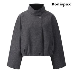 [보니스팍스]울 원 버튼넥 소매 레이어드 자켓 (XP4JK015L0)
