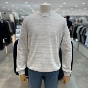 [지오지아]소프트 터치 셔닐 라운드 풀오버_AAF4ER1101_LGR_DG