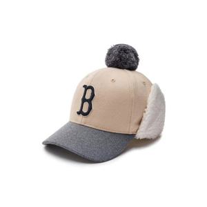 MLB모자 NQK 7AWMB0436-43SAL 멜톤울 배색 폼폼 후리스 귀달이