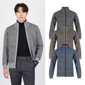 보스케 남자 겨울 골프웨어 골프 기모 집업 니트 가디건 LB251253