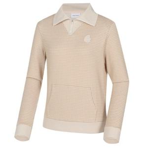 [와이드앵글]CO 와플 와이드 카라 블루종 티셔츠  WWW24272E1