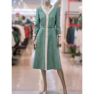 미니멈 세이브존03 미니멈 배색 트위드 A라인 원피스 AGMYCAWO7040A