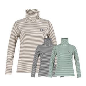 럭스골프 여성 하이넥 셔링 스트라이프 이너웨어 MW25W318W