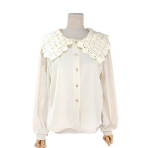 [스튜디오화이트]니트짜임카라블라우스MKBBLP825