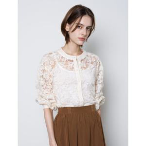 [탱커스]페미닌 레이스 버튼업 긴팔 블라우스 (TX3BL011L0)