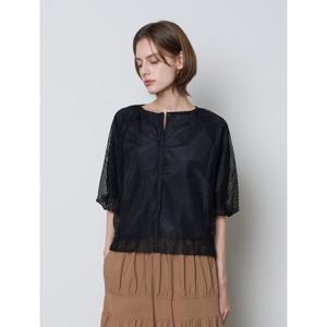 [탱커스]펀칭 포인트 노카라 긴팔 블라우스 (TX3BL017L0)