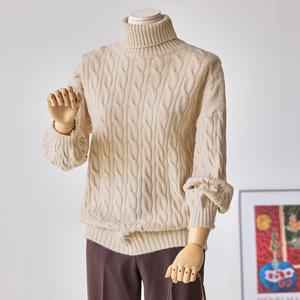 [커스텀에이블] 꽈배기 벌룬 폴라니트_T2512KN176D