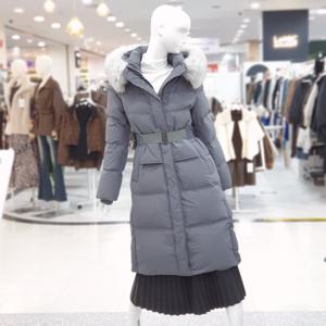 [ab.f.z]구스 폭스퍼 후드 벨티드 슬림 롱패딩 FSPNZ4D02K