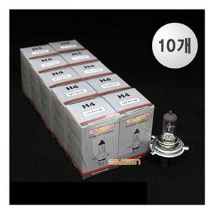 자동차전조등 자동차용 할로겐 전구 클리어 H4 10개묶음 1개 국내제작 차량용전등 자동차전등 자동차 할로겐등 램프