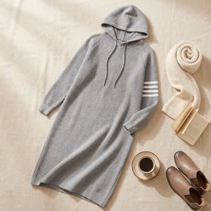 레디온 골지 후드 니트원피스_NC4OP009