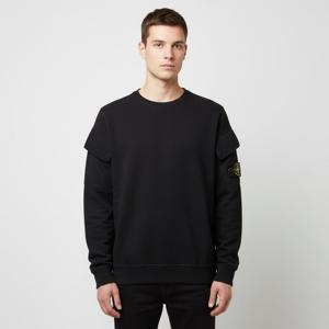 스톤아일랜드5F 6100008 S0A20 V0029 와펜 포켓 디테일 맨투맨 블랙