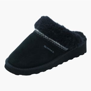 [베어파우(슈즈)][여성] ANAIS 아나이스 4CM 웨지 양털 슬리퍼 블랙 K3005001RD-W