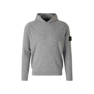 스톤아일랜드 라이트 울 후드 티셔츠 그레이 남성 K2S15 5100015 S00B4 V0M6B