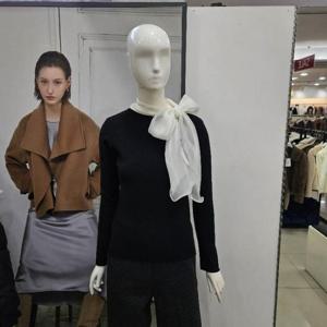 Ab.f.z DP01 타이리본배색니트블라우스 AFA1HW48