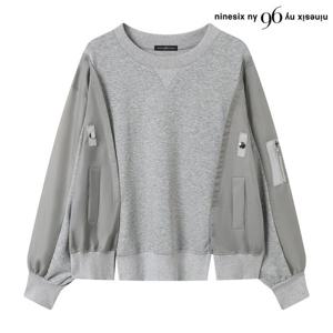 [나인식스뉴욕]배색 포인트 트임 맨투맨 티셔츠 (NP4LW022L0)