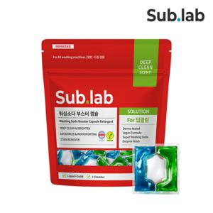서브랩 워싱소다 부스터 캡슐세제 아쿠아클린향 30개입