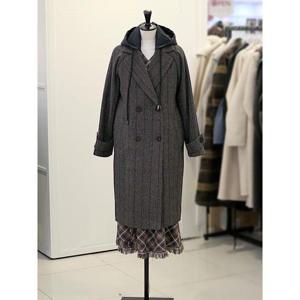 메종블랑쉬 세이브존03 후드 안감 더블 체크 코트 AGM254MCOB54A